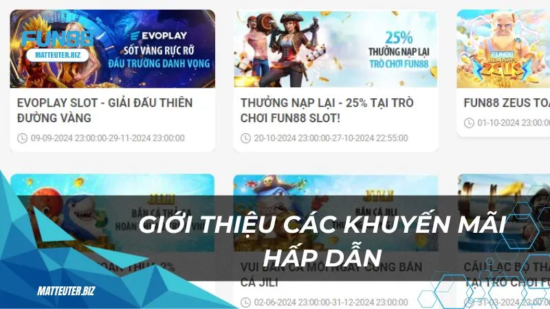 Chinh phục sảnh bắn cá Jili Fun88: Thắng đậm mỗi ngày 3 Giới thiệu các khuyến mãi hấp dẫn tại sảnh bắn cá Jili Fun88
